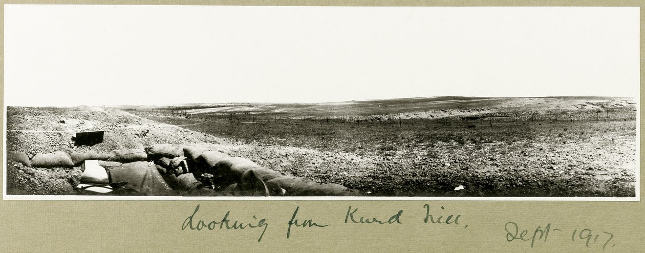 Uitzicht vanaf Kurd Hill, september 1917 door Capt. Arthur Rhodes