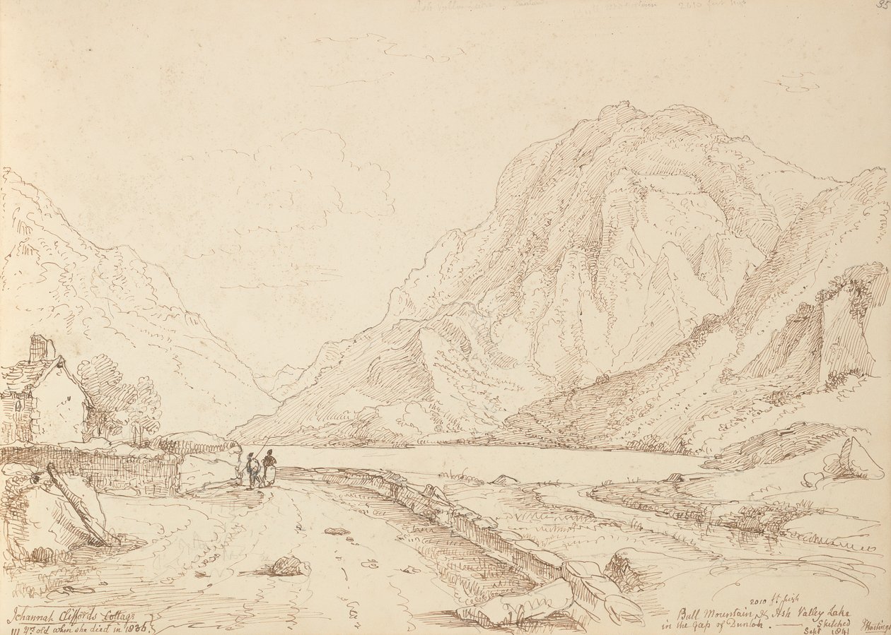 Bull Mountain en Ash Valley Lake in de Gap of Dunloh, september 1841 door Capt. Thomas Hastings