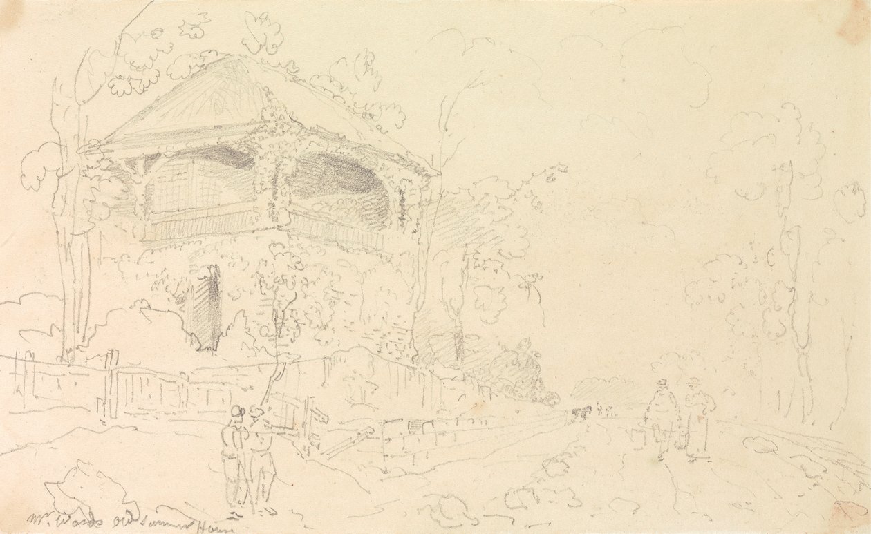 De oude zomerhuis van meneer Ward, Isle of Wight door Capt. Thomas Hastings