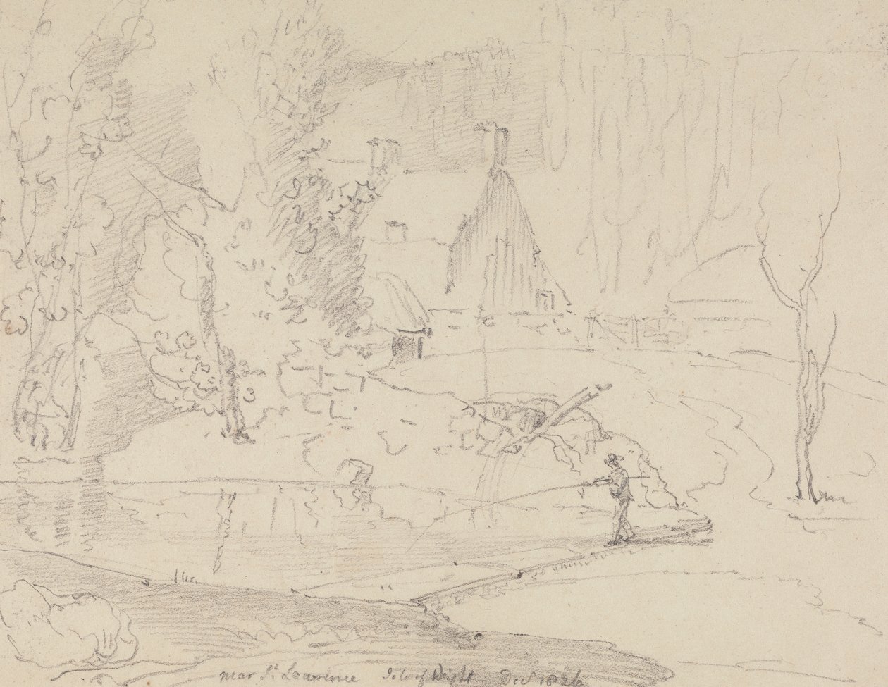 Bij Saint Lawrence, Isle of Wight, December 1826 door Capt. Thomas Hastings