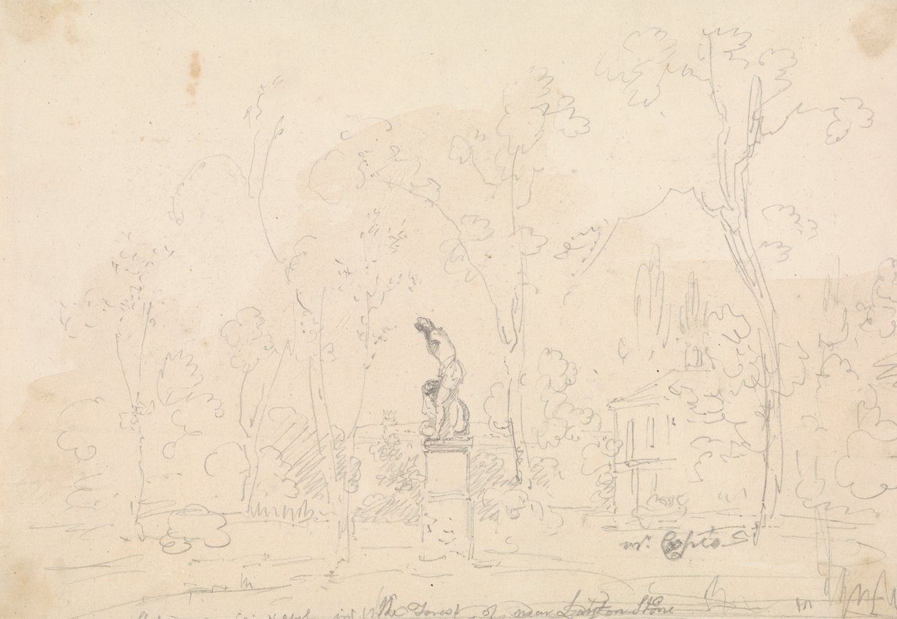 Standbeeld van Kaïn en Abel in het bos bij Leytonstone door Capt. Thomas Hastings