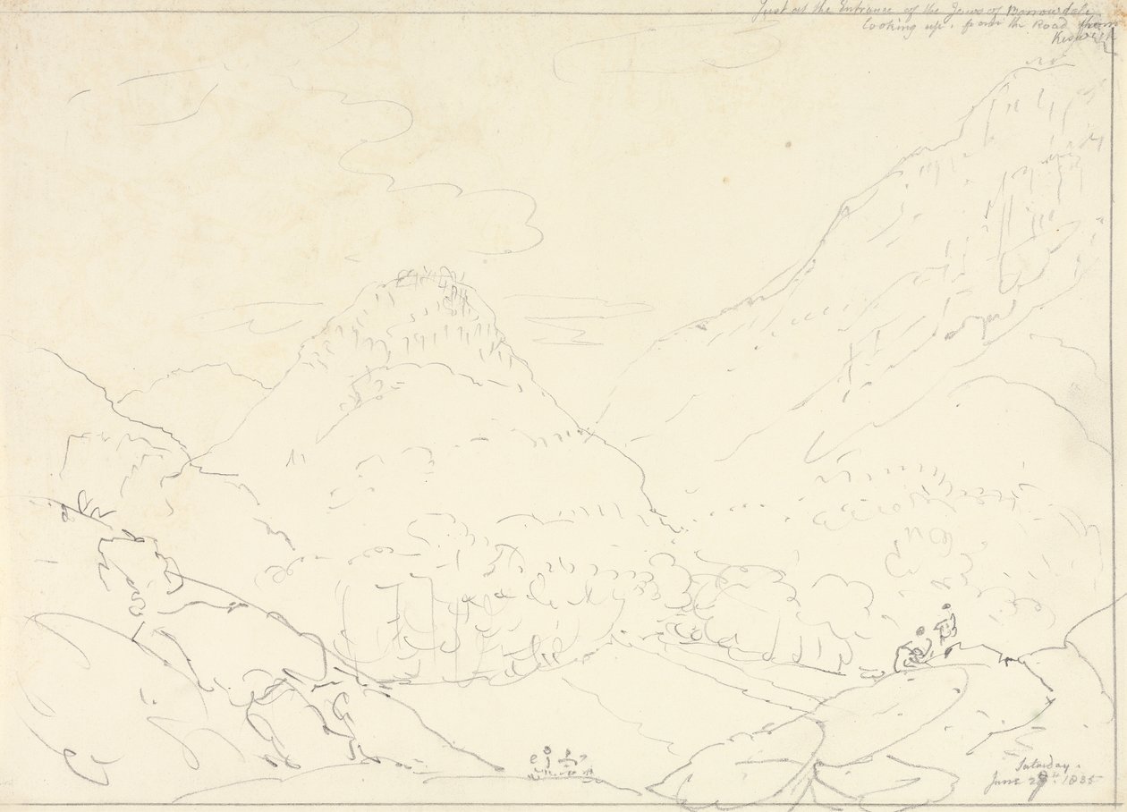 De kaken van Borrowdale, zaterdag 27 juni 1835 door Capt. Thomas Hastings