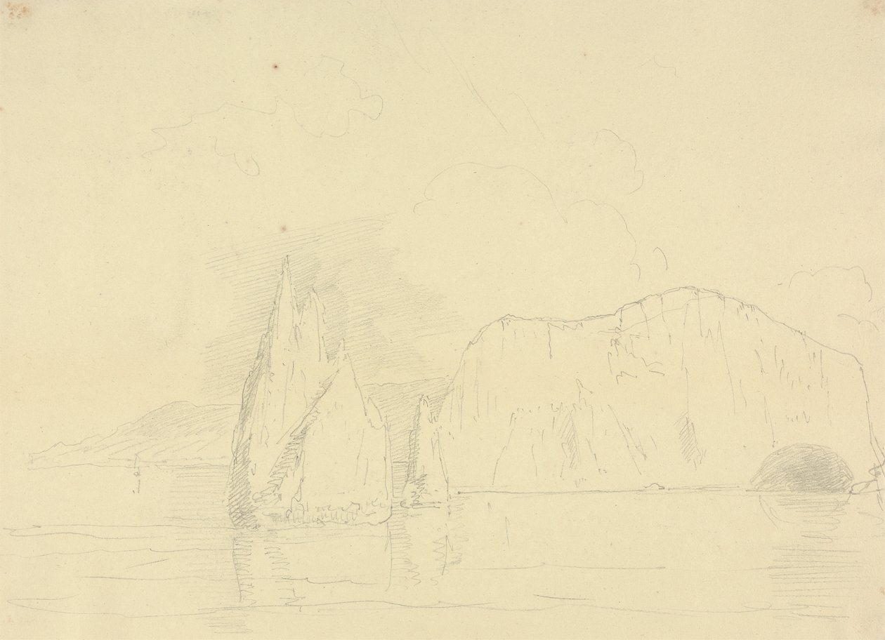 De Needles en Freshwater Cliffs, Isle of Wight door Capt. Thomas Hastings