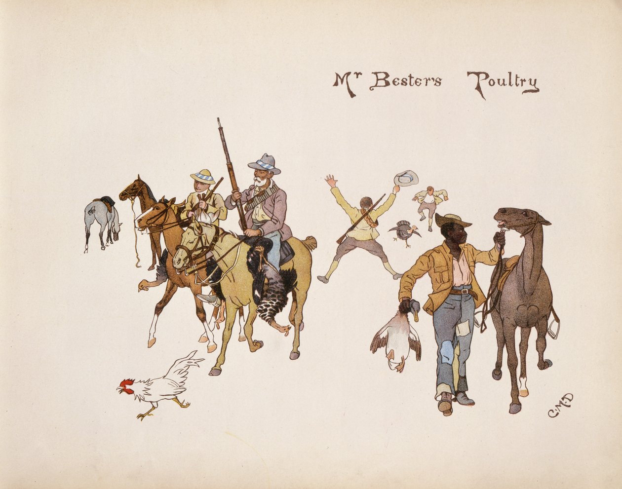 De Pluimvee van Mr Besters, uit The Leaguer of Ladysmith, 1900 door Captain Clive Dixon