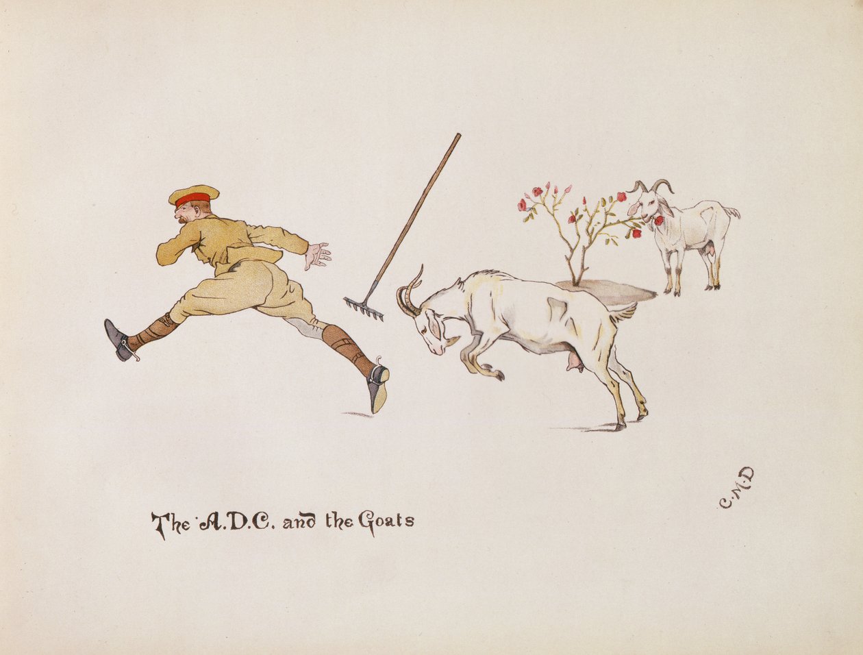 The A.D.C en de Geiten, uit The Leaguer of Ladysmith, 1900 door Captain Clive Dixon