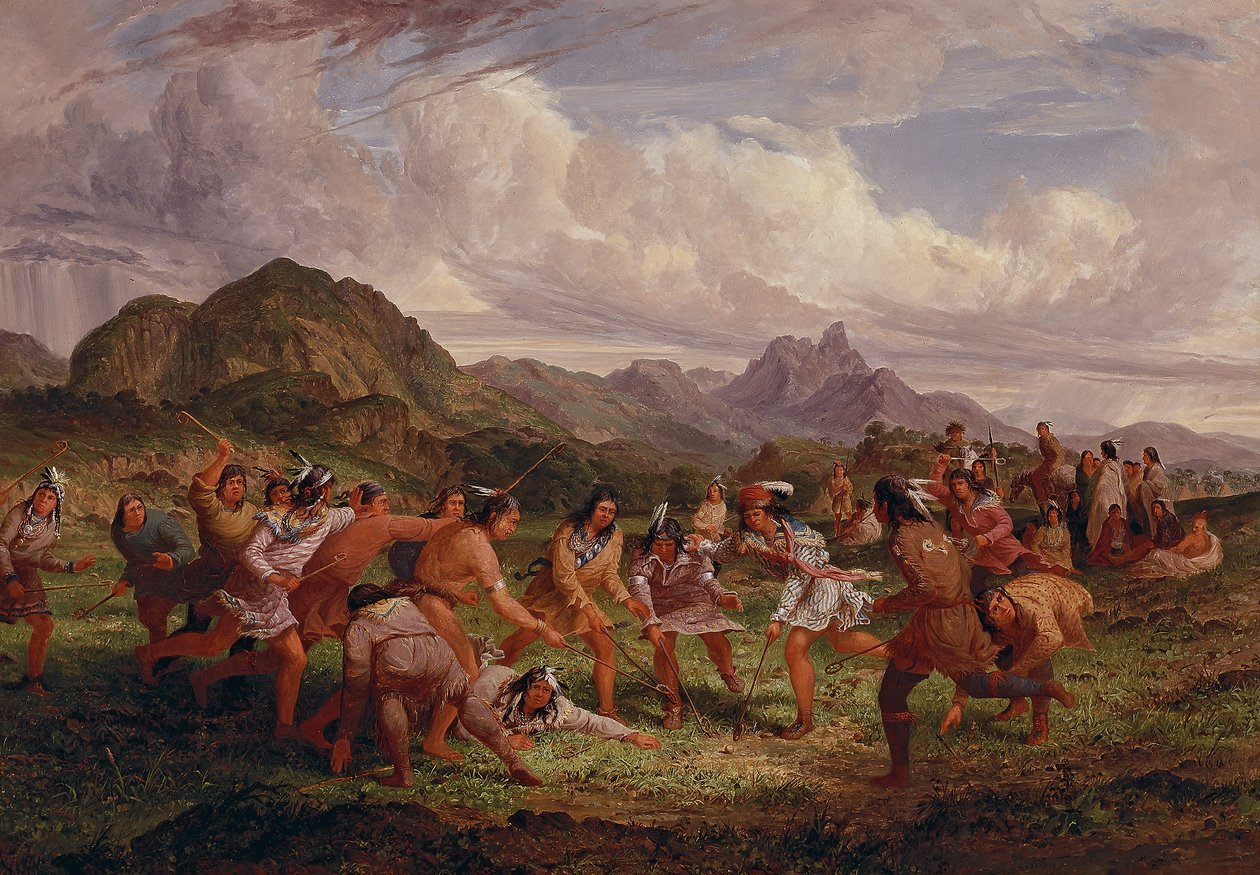 Balspel onder de Sioux-indianen, 1851 door Captain Seth Eastman