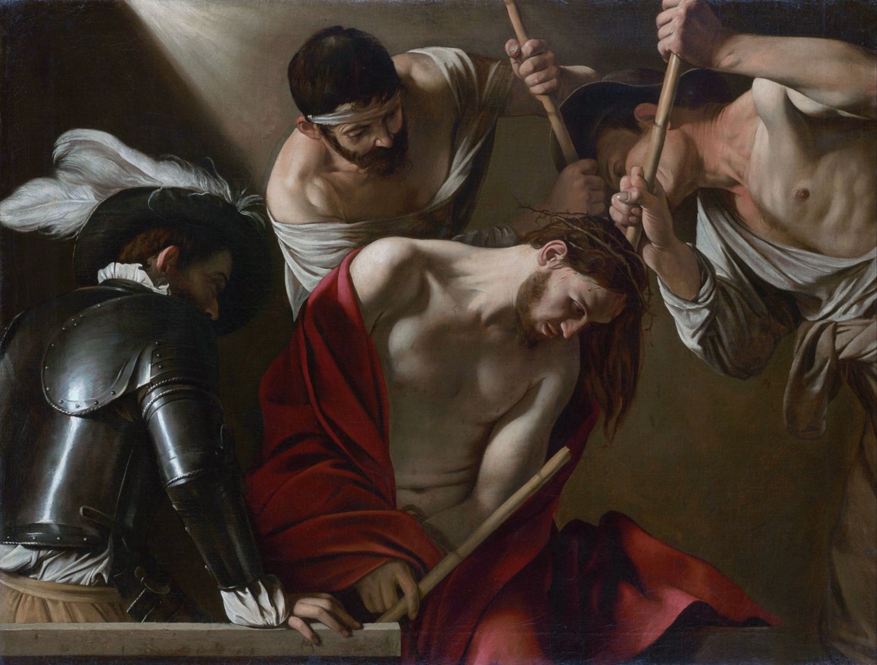 Duits: Dornenkrönung Christi De doornenkroning door Caravaggio