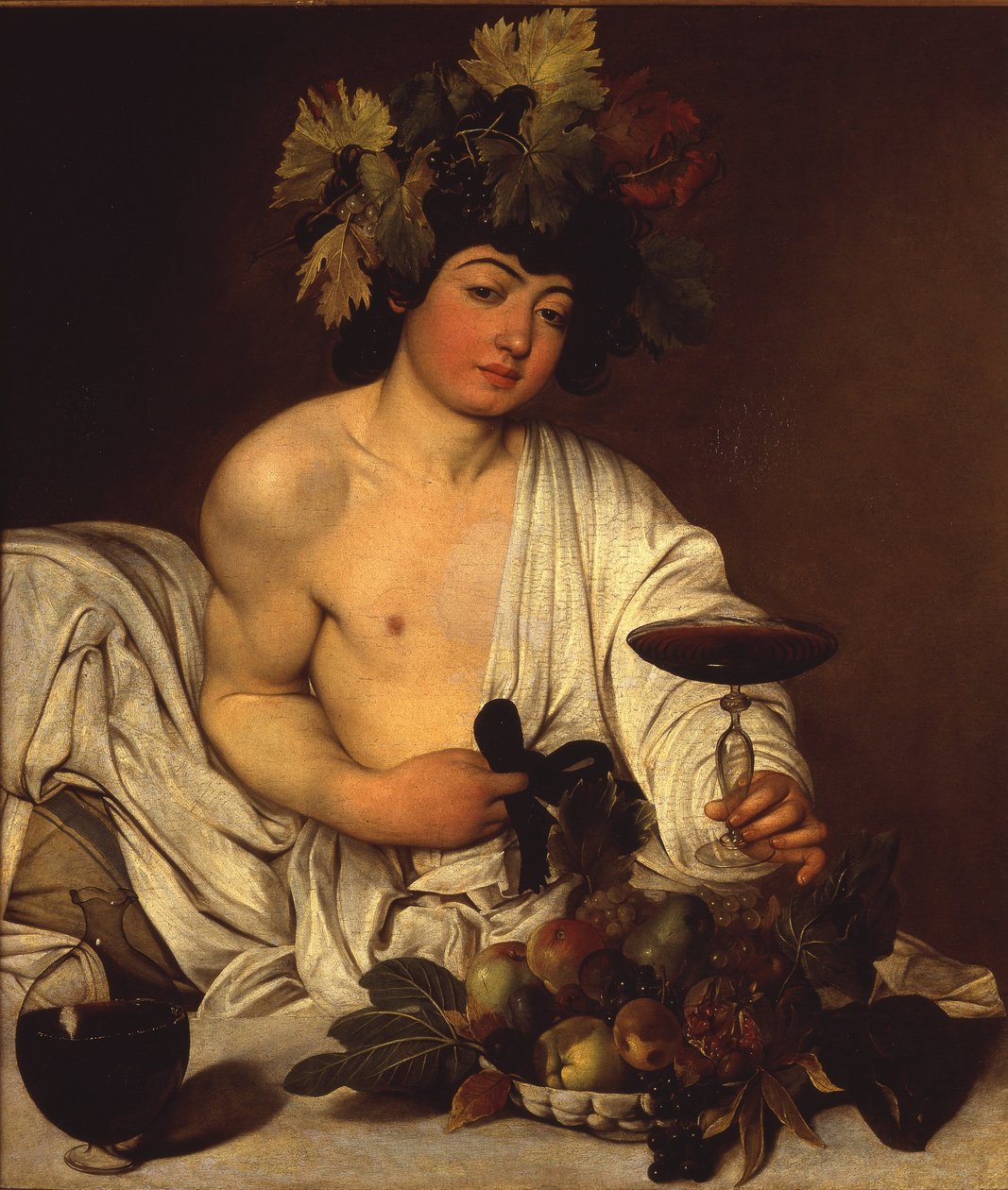 Italiaans: Bacco adolescente De adolescente Bacchus door Caravaggio