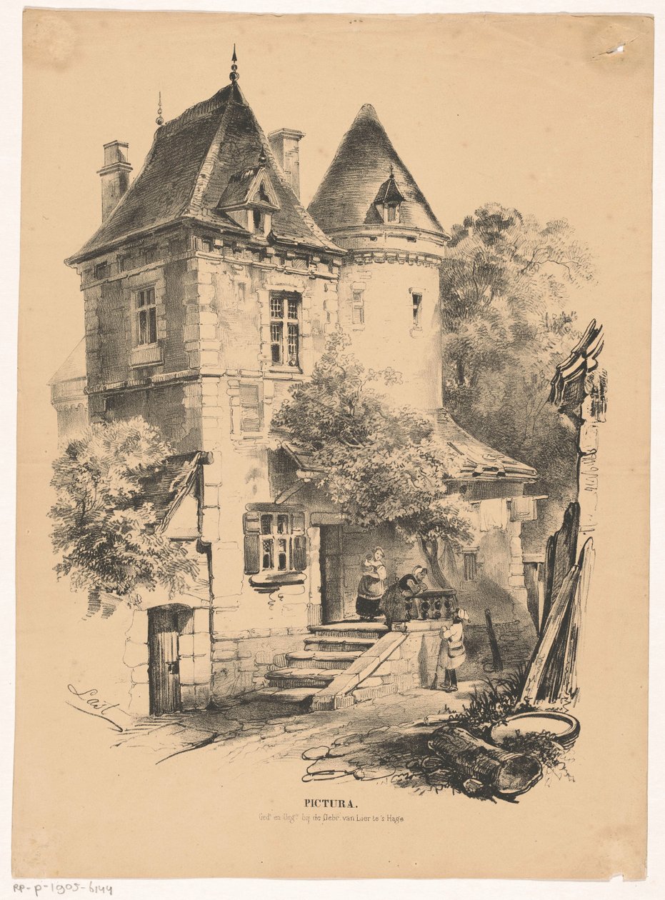 Dienstingang van een kasteel of woonhuis door Carel Christiaan Antony Last
