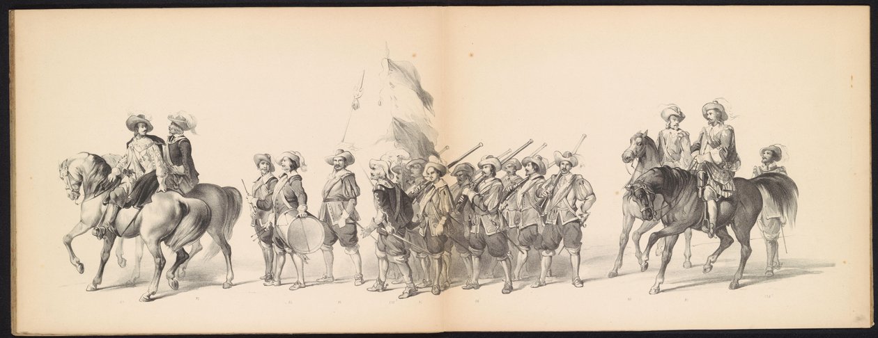 Maskerade van de Leidse studenten, 1850 (plaat 10) door Carel Christiaan Antony Last