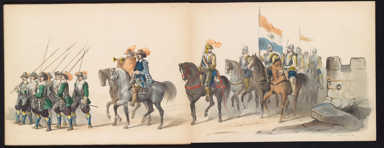 Maskerade van de Leidse studenten, 1850 (plaat 13) door Carel Christiaan Antony Last