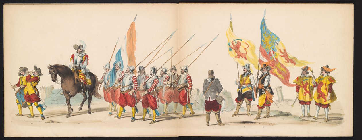 Maskerade van de Leidse studenten, 1850 (plaat 5) door Carel Christiaan Antony Last