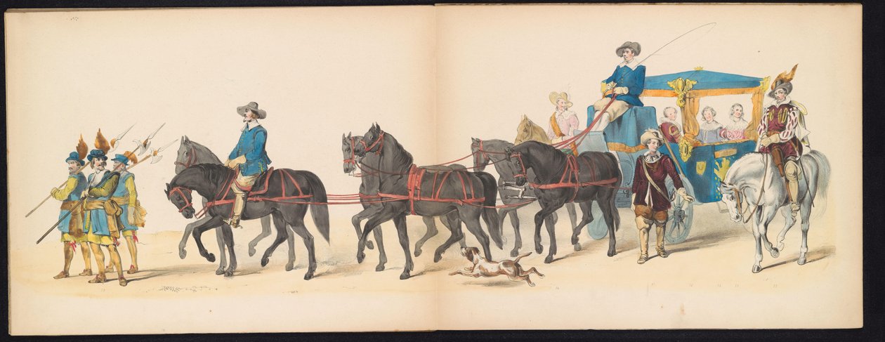 Maskerade van de Leidse studenten, 1850 (plaat 8) door Carel Christiaan Antony Last