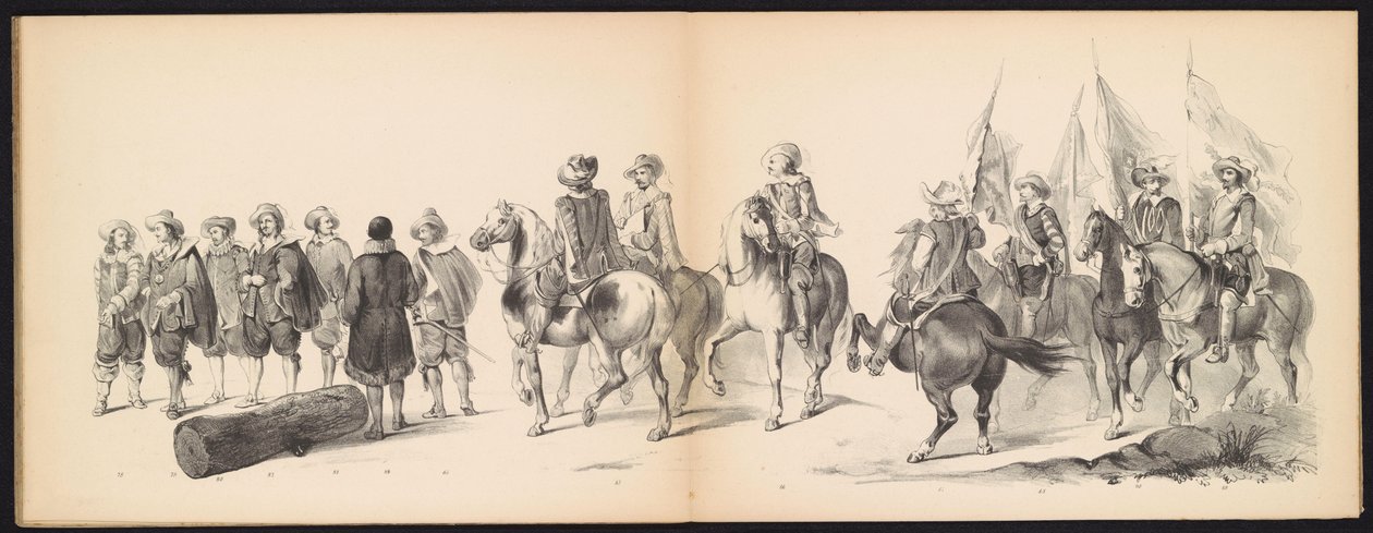 Maskerade van de Leidse studenten, 1850 (plaat 9) door Carel Christiaan Antony Last