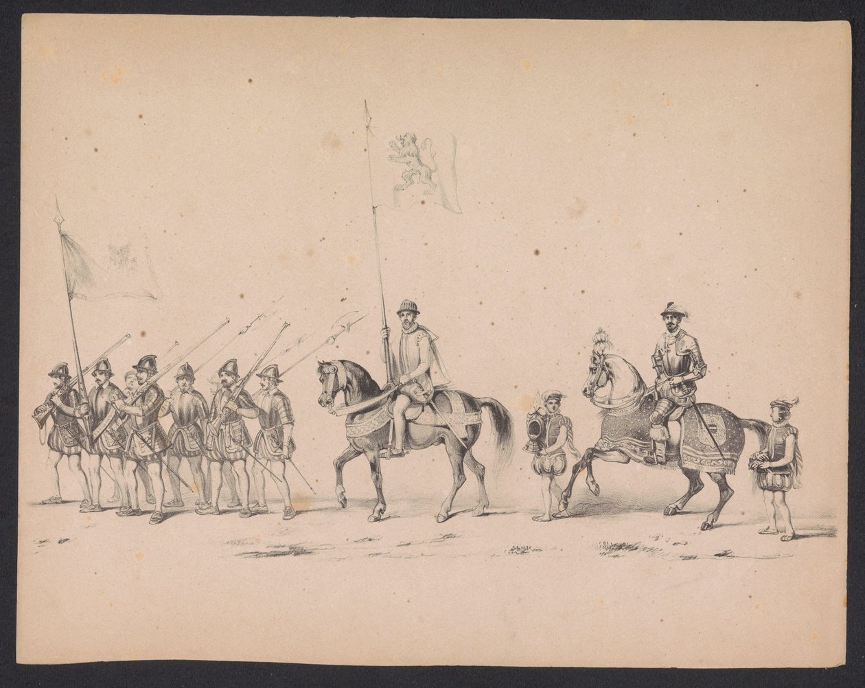 Maskerade van de Utrechtse studenten, 1846 (plaat 2) door Carel Christiaan Antony Last