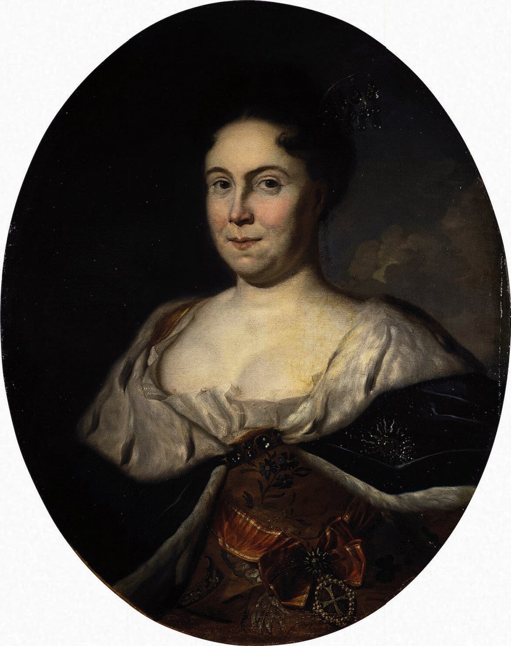 Portret van keizerin Catharina I, 1684-1727, 1717 door Carel De Moor