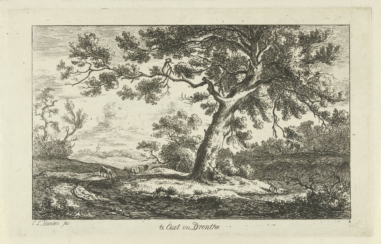 Rustende herder door Carel Lodewijk Hansen