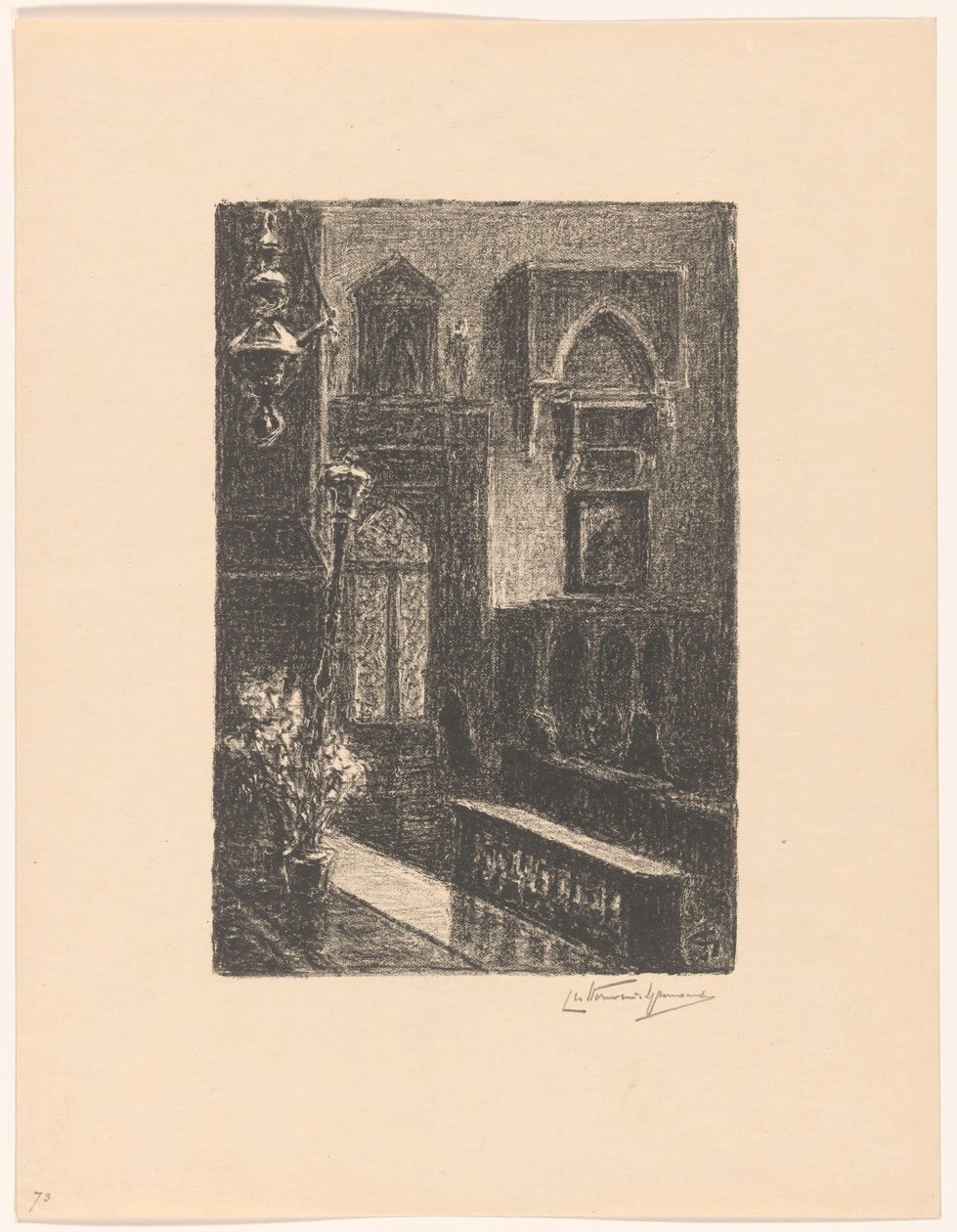 Kerkinterieur in Venetië door Carel Nicolaas Storm van 