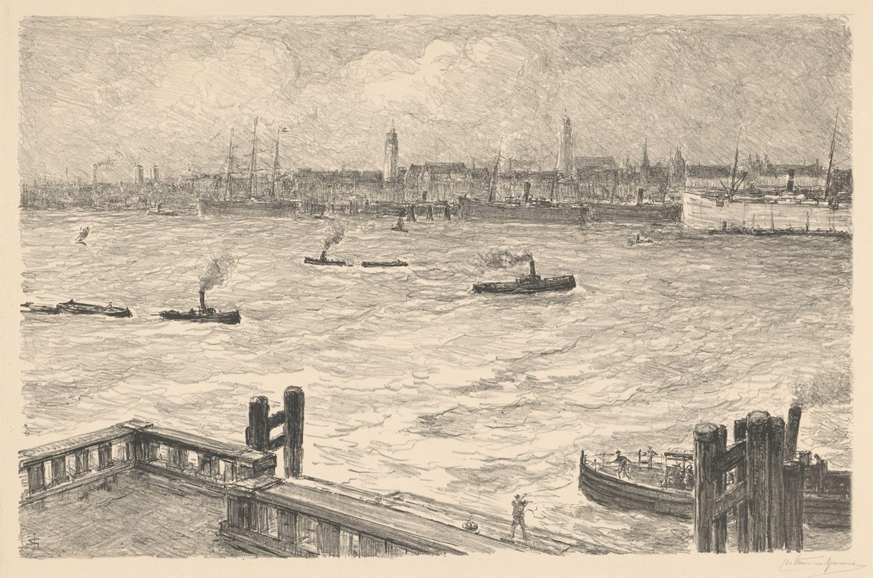 Haven te Hamburg door Carel Nicolaas Storm van 