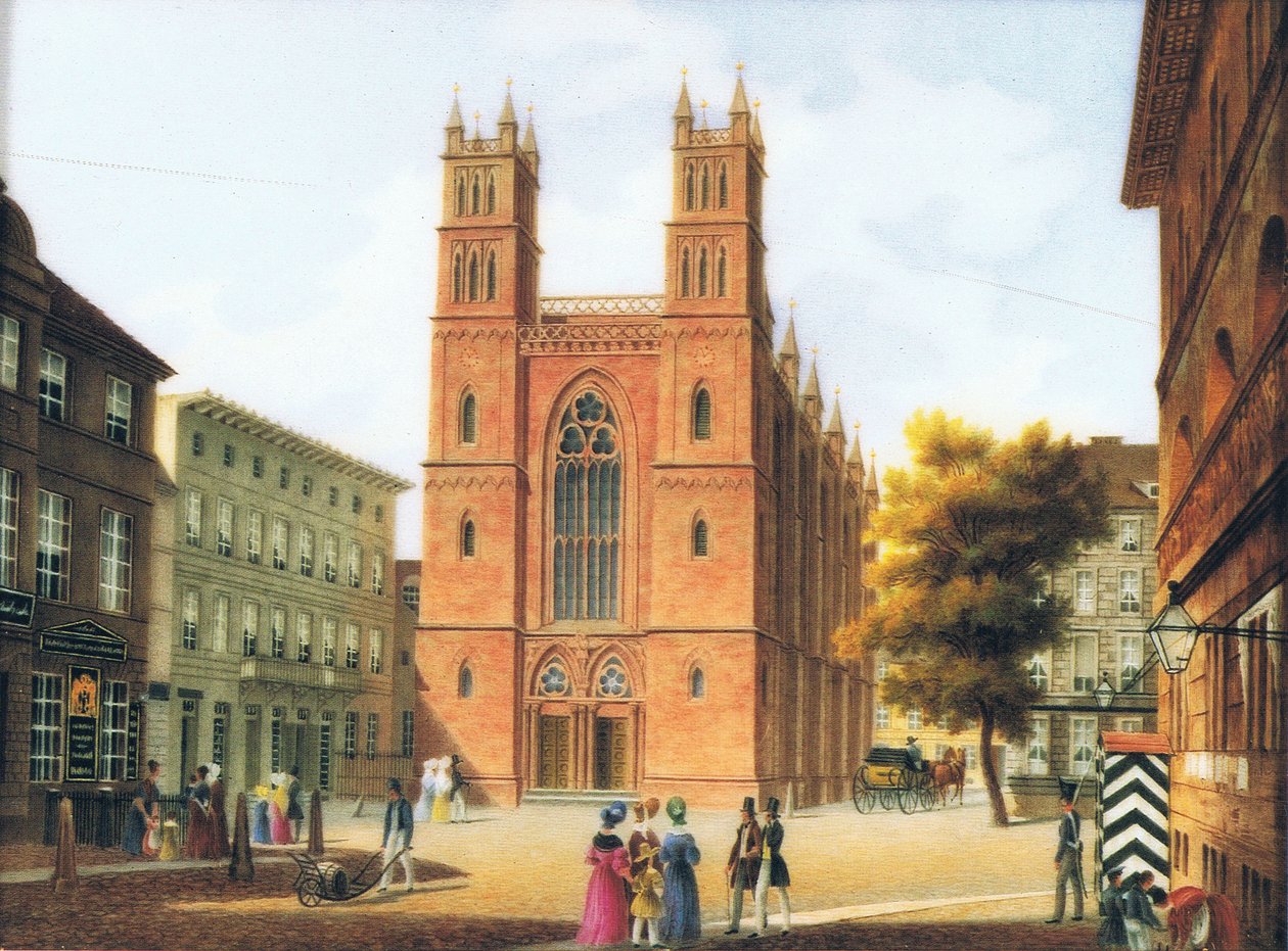 Kerk van Friedrichswerder in Berlijn door Carl Daniel Freydanck