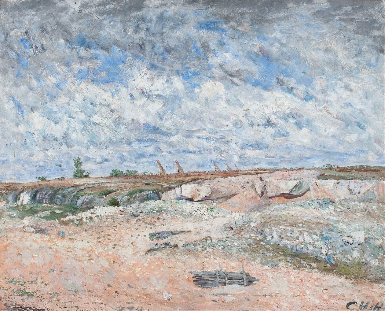 Landschap met Drijvende Wolken door Carl Fredrik Hill