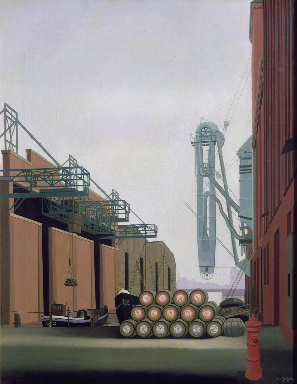 De aanlegsteiger, 1933 door Carl Grossberg