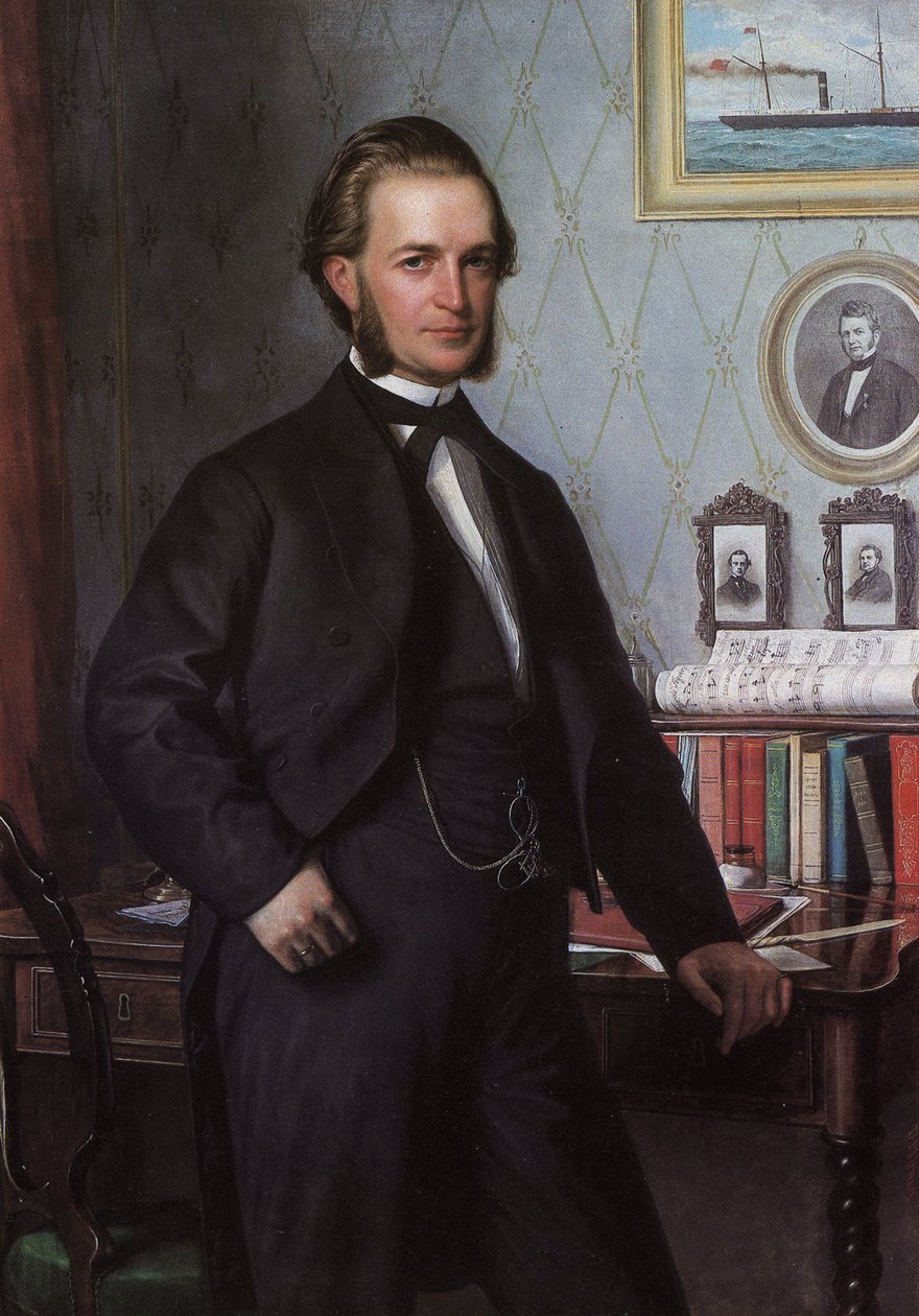 Portret van Johan Hansen door Carl Heinrich Bloch