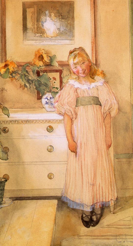 Zonnebloemen door Carl Larsson