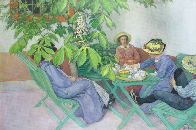 Onder de Kastanjeboom door Carl Larsson