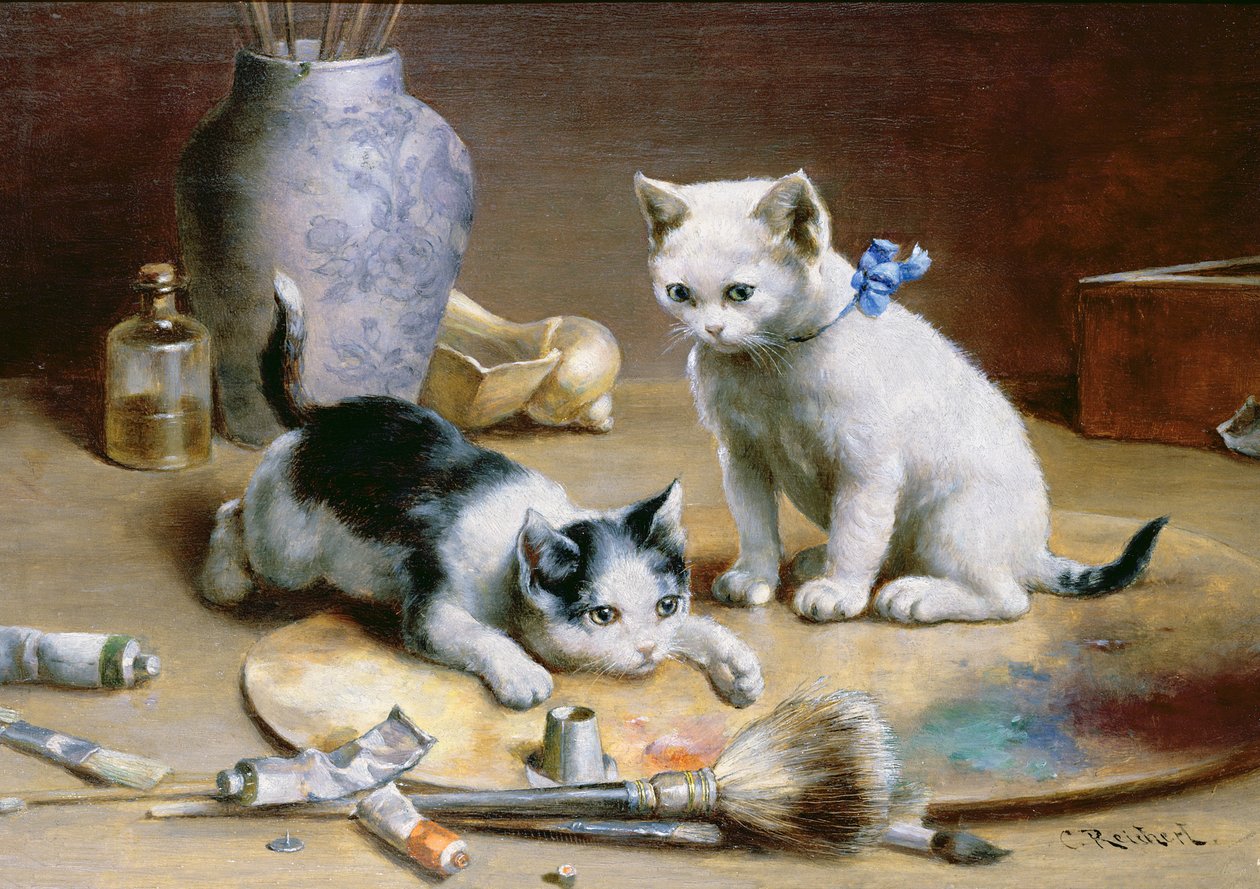 Studiomedewerkers (paneel) door Carl Reichert