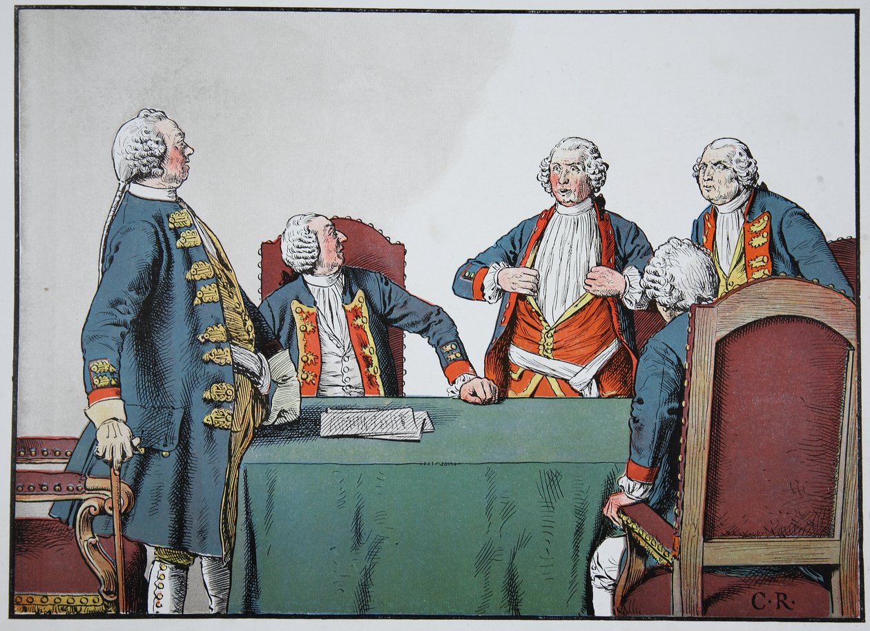 Koning Frederik Willem I en generaal-majoor van Buddenbrock door Carl Röchling