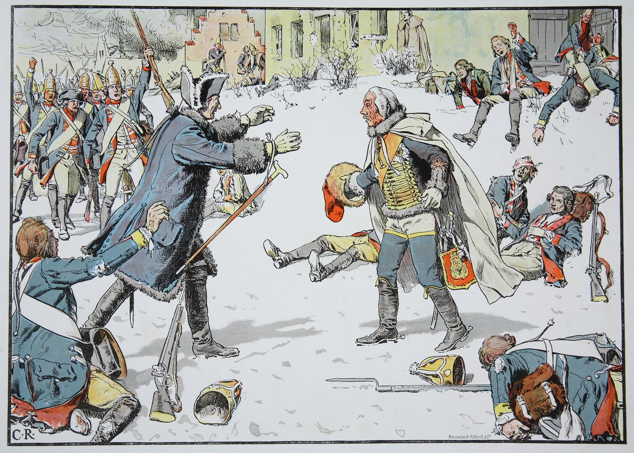 De ochtend na de slag bij Torgau, 4 november 1760 door Carl Röchling