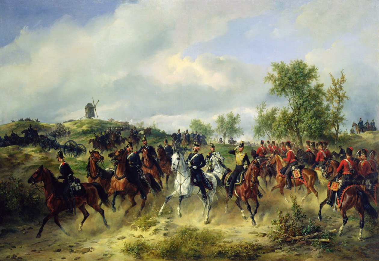 Pruisische cavalerie op expeditie door Carl Friedrich Schulz
