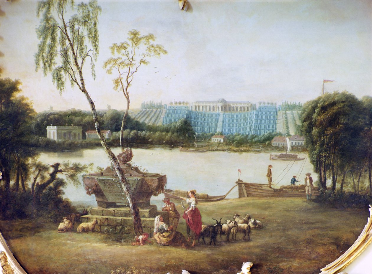 Bouw van de terrassen bij Schloss Sanssouci, 1747 door Carl Sylva Dubois