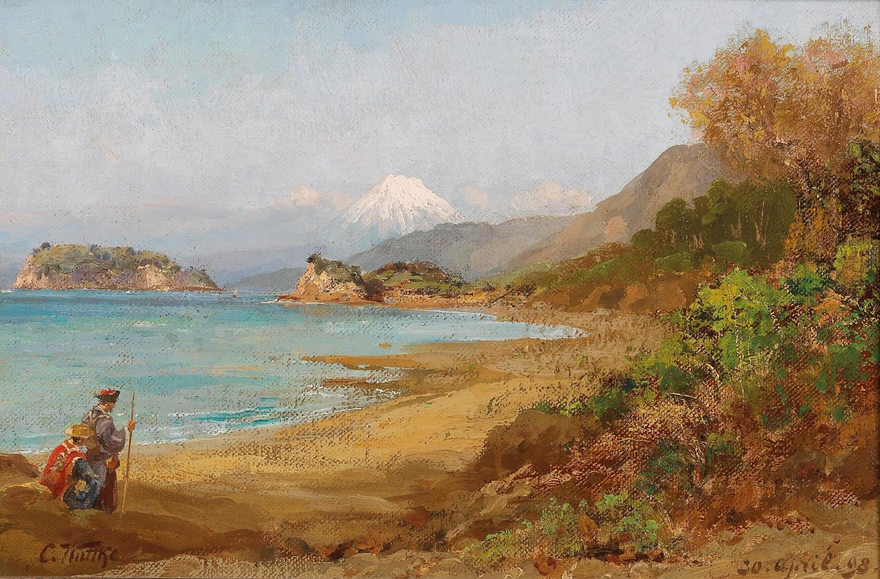Pelgrim op weg naar de berg Fuji door Carl Wuttke