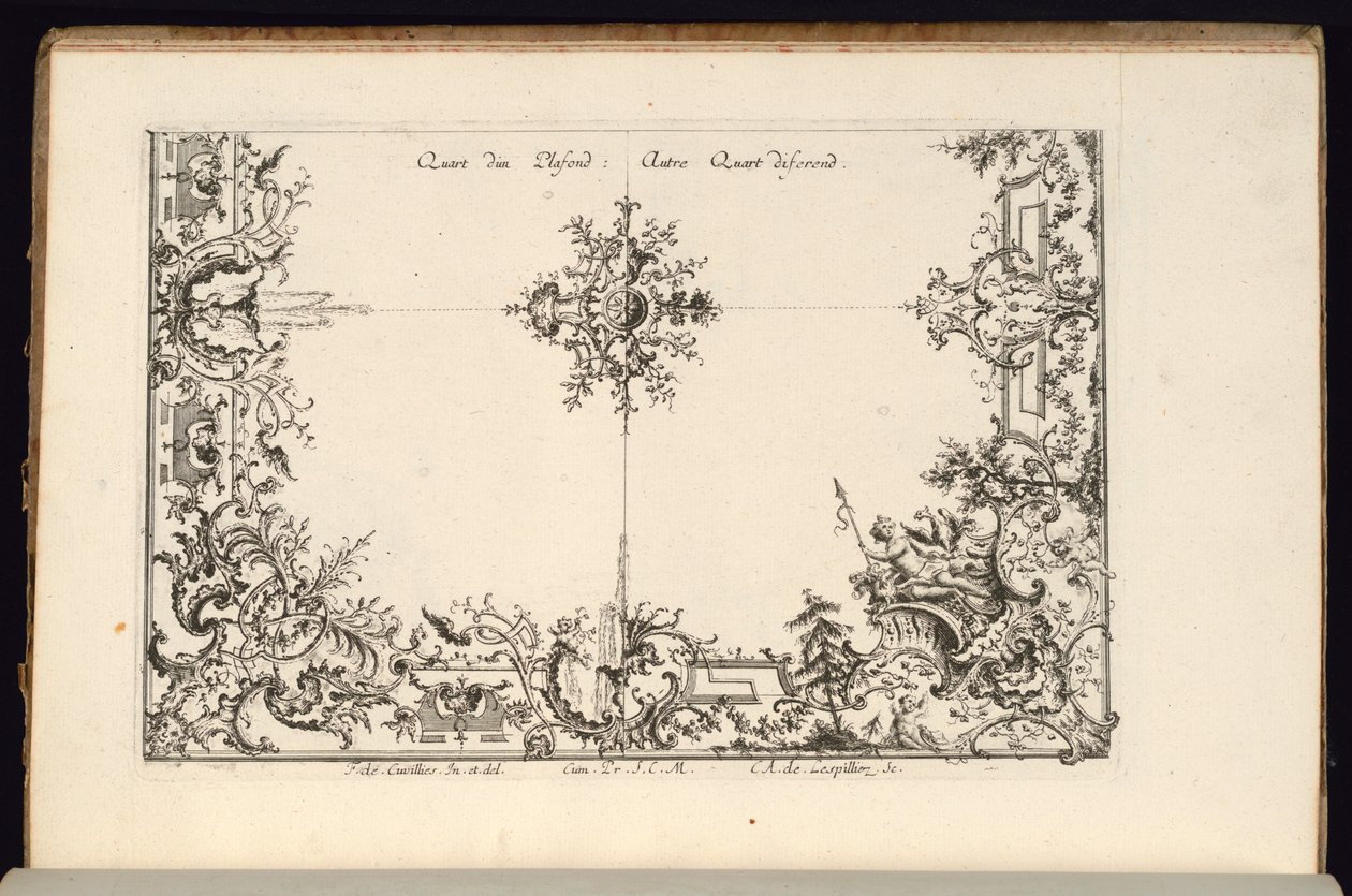 Twee Kwartieren van een Plafond, Nieuw Boek van Plafonds door Carl Albert von Lespilliez
