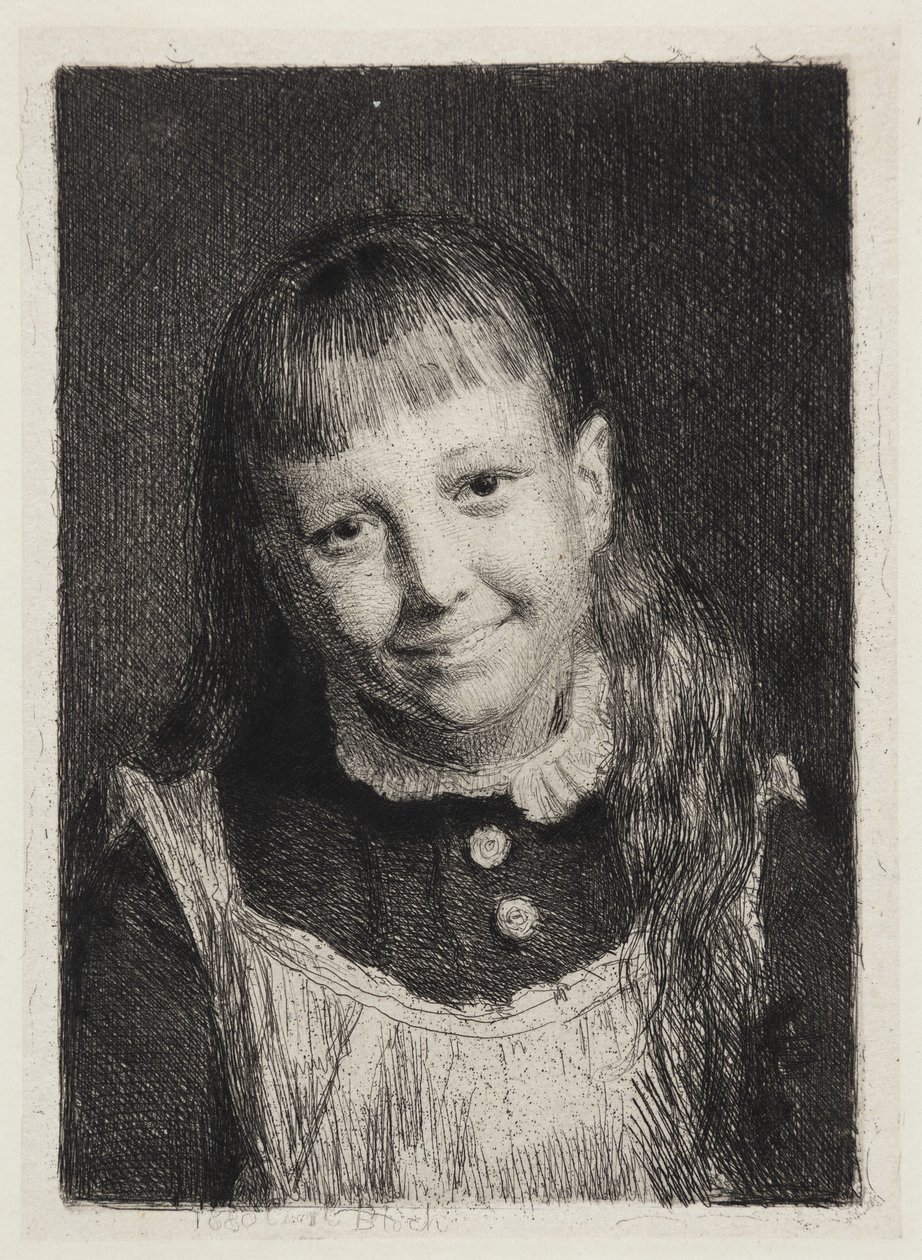 Het lachende meisje. Portret van Ida Alma Bloch door Carl Bloch