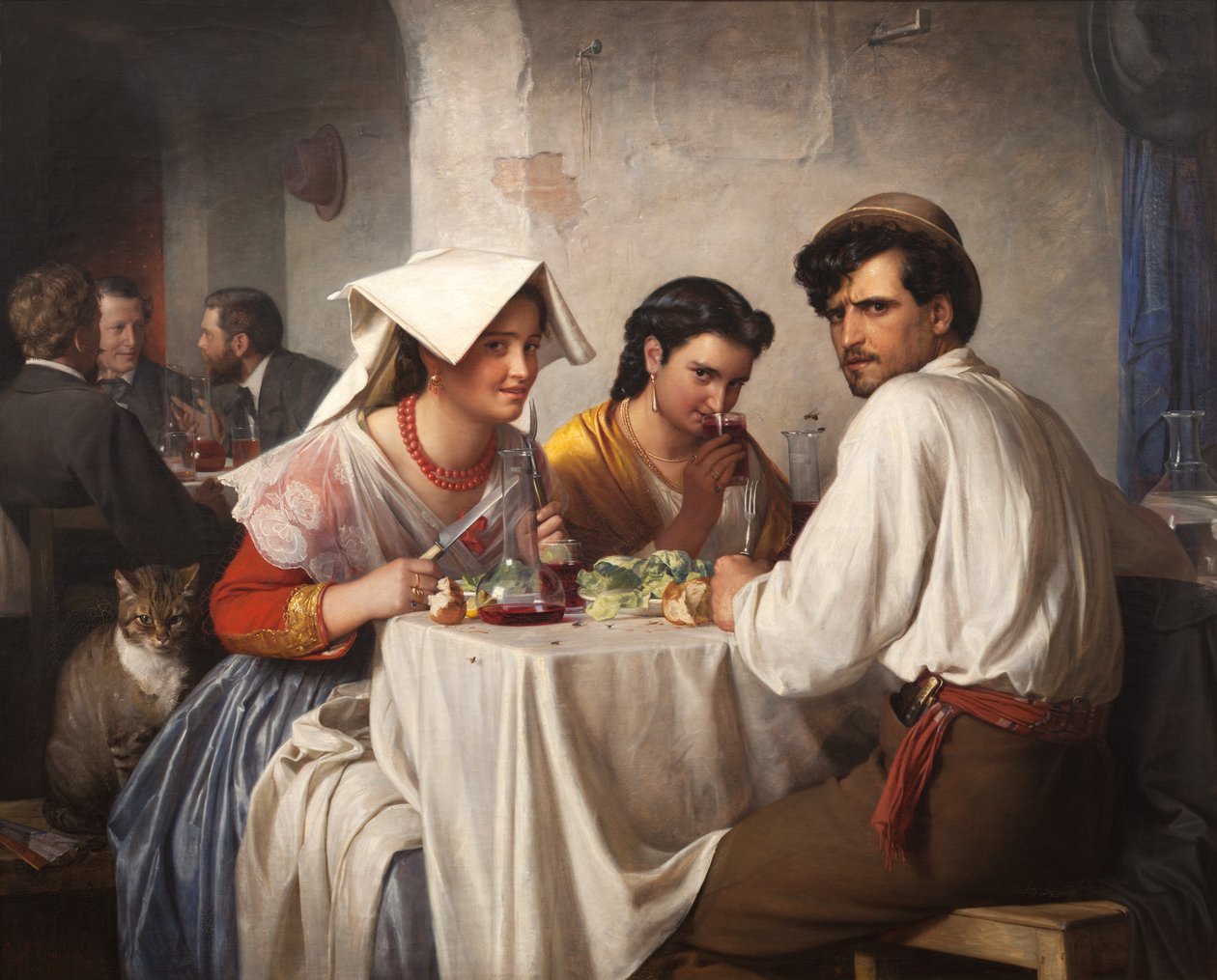In een Romeinse osteria door Carl Bloch