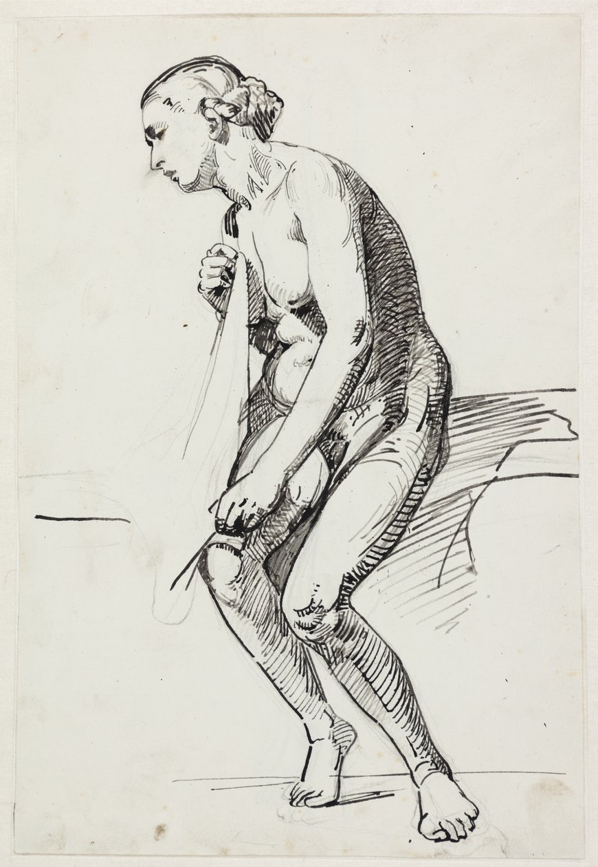 Studies voor het schilderij van het museum "Jairi dochter" (kms835) door Carl Bloch