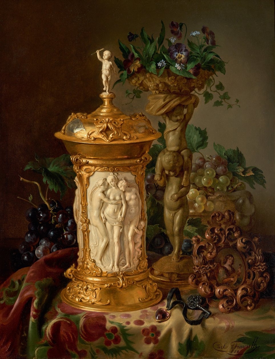 Stilleven door Carl Borromäus Fruwirth