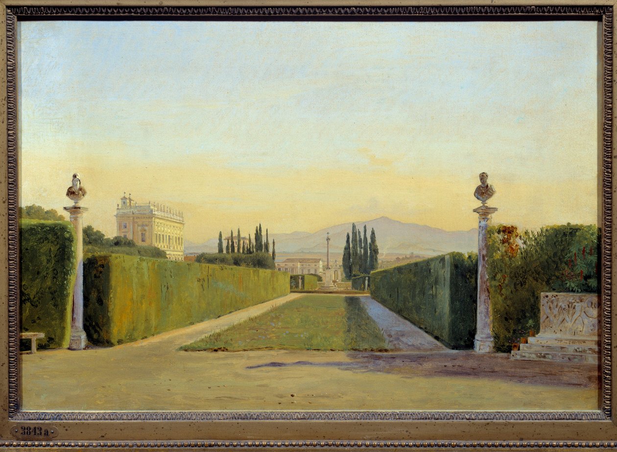 De tuinen van Villa Albani door Carl Christian Constantin Hansen