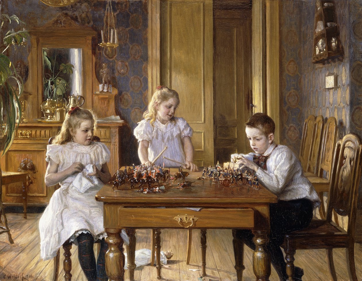 De Slag, 1900 door Carl Christian Ferdinand Wentorf