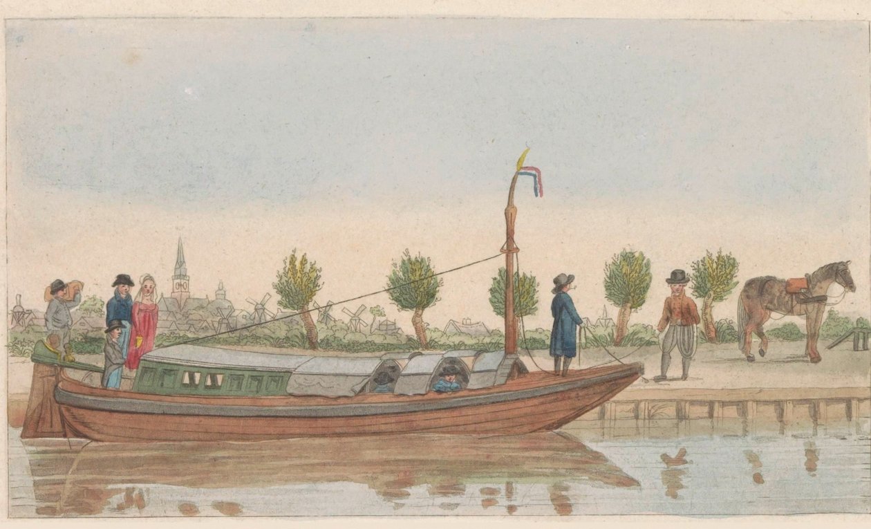 Trekschuit, 1824 door Carl Cristiaan Fuchs