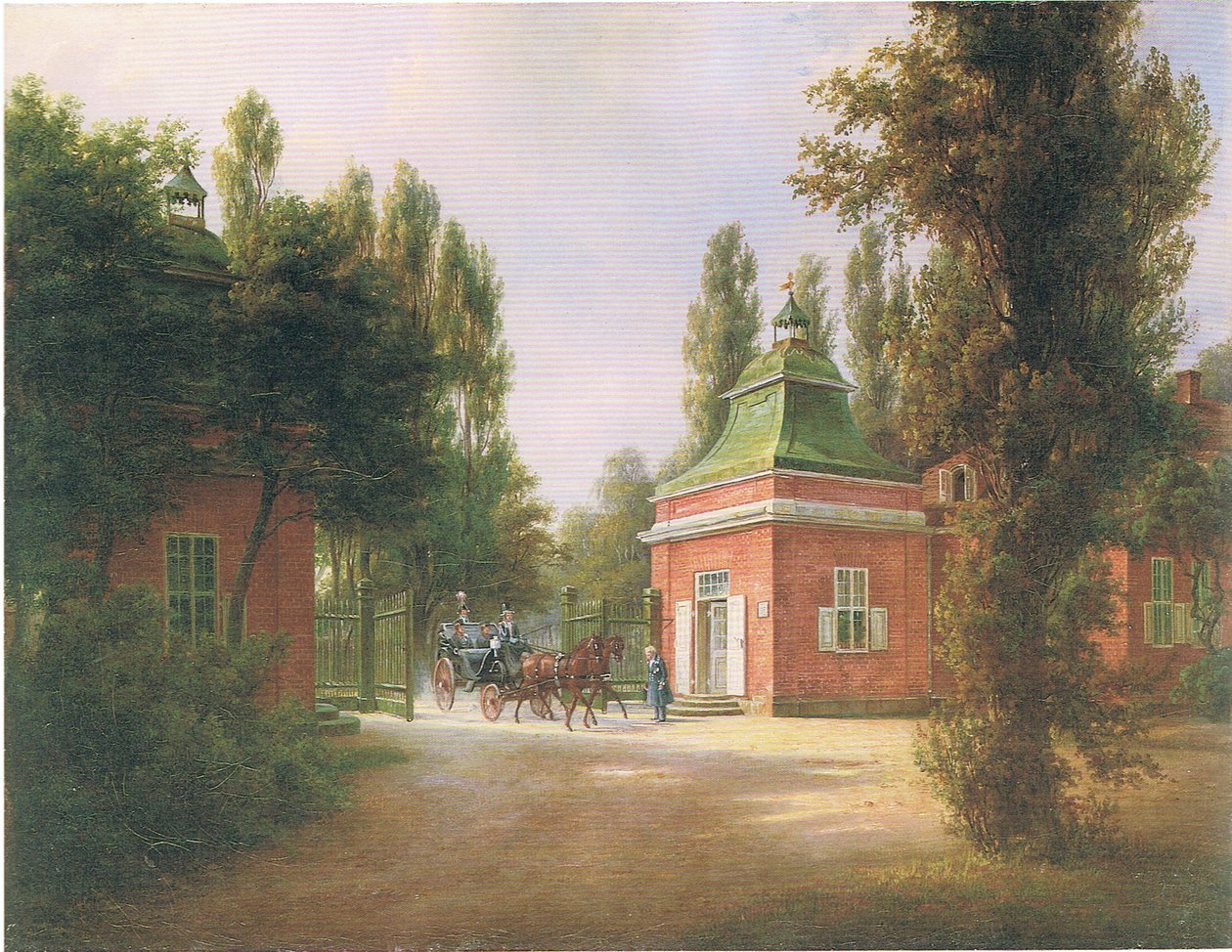 de ingang van de nieuwe tuin (Potsdam) door Carl Daniel Freydanck