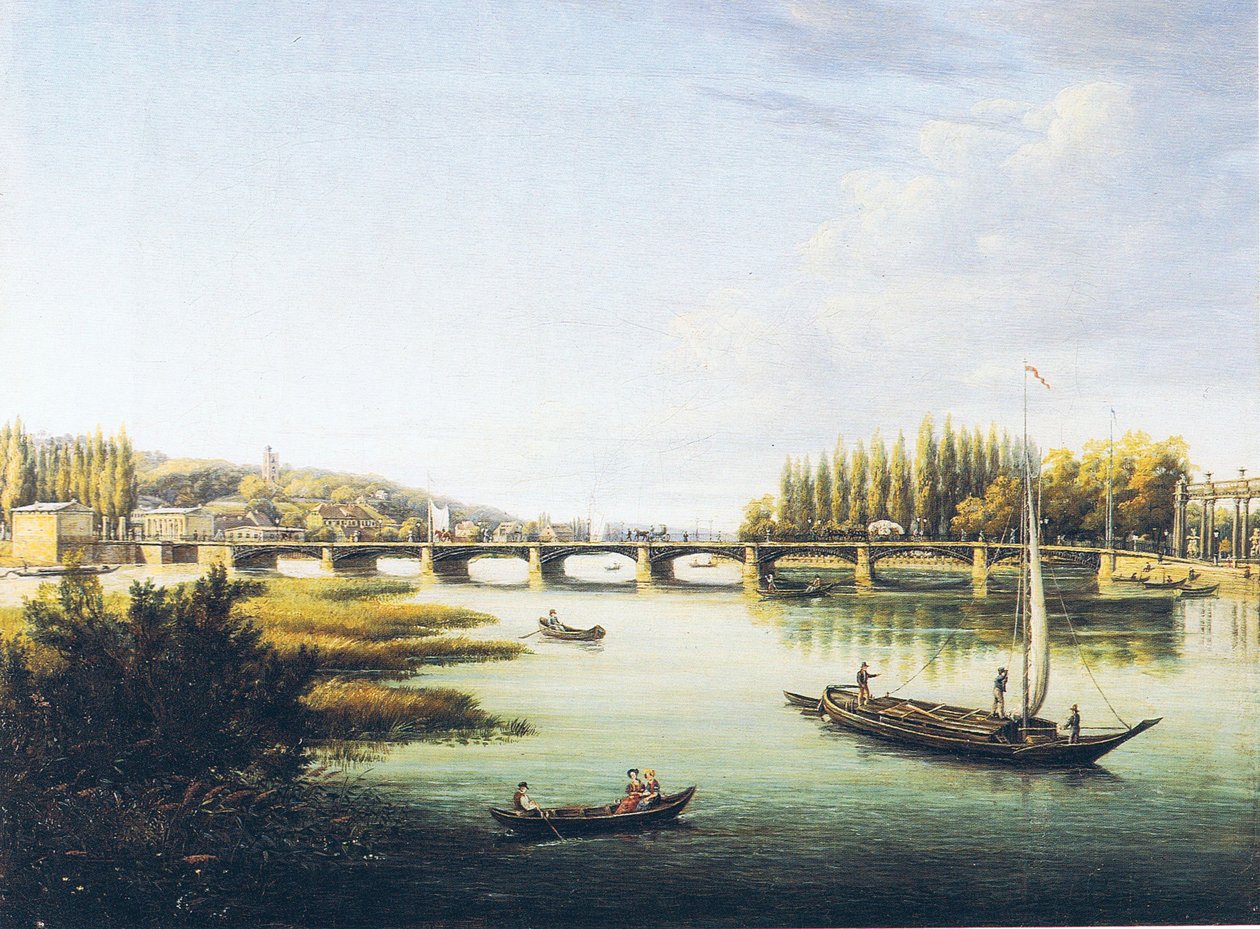 de lange brug in Potsdam door Carl Daniel Freydanck