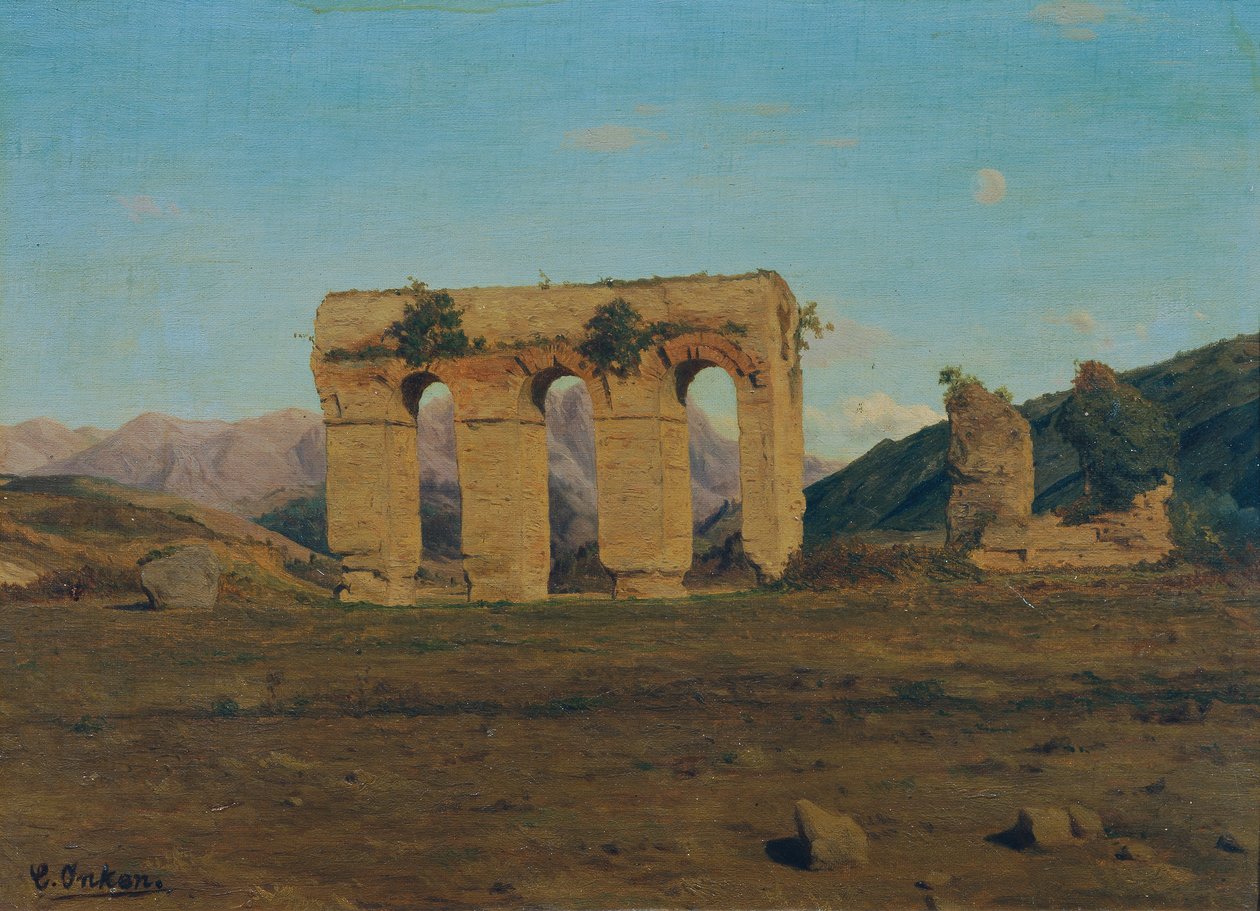 Romeins aquaduct door Carl Eduard Onken