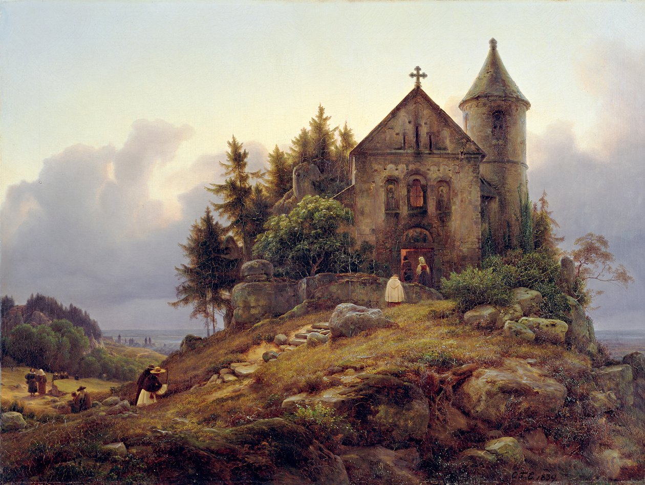 De boskapel door Carl Friedrich Lessing