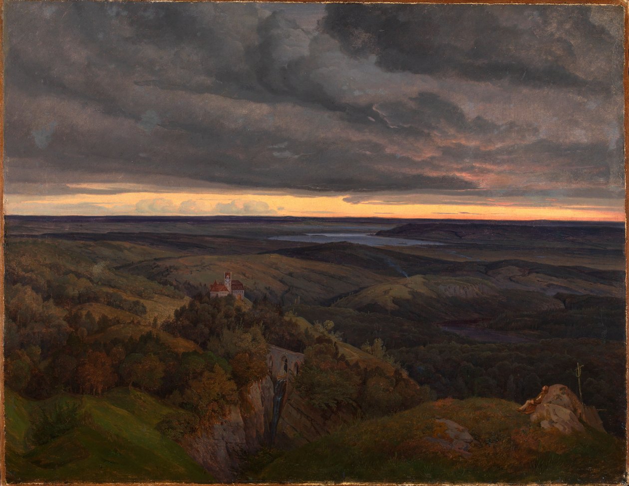 Landschap in de Eifel door Carl Friedrich Lessing