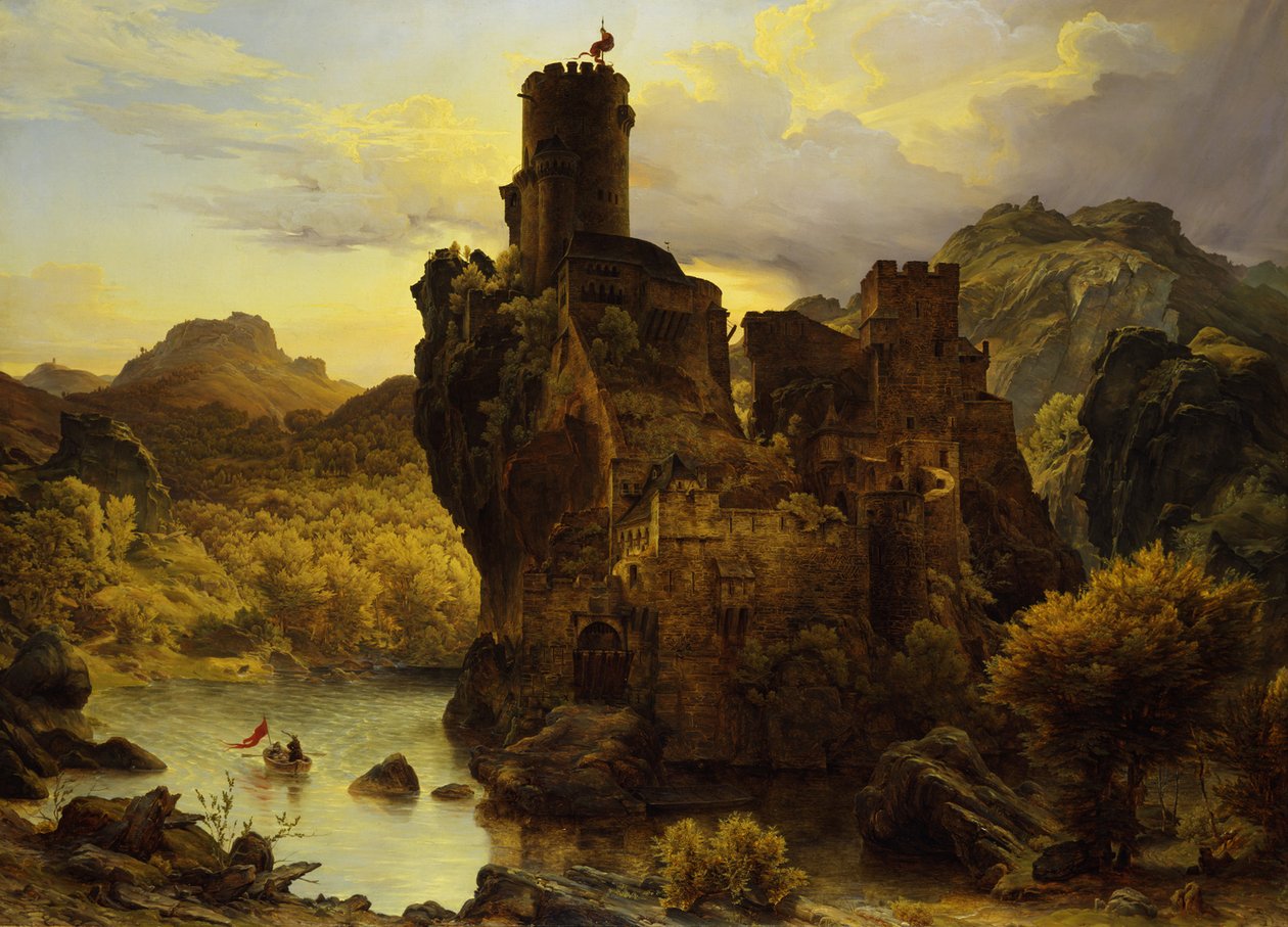 Ridderburcht door Carl Friedrich Lessing