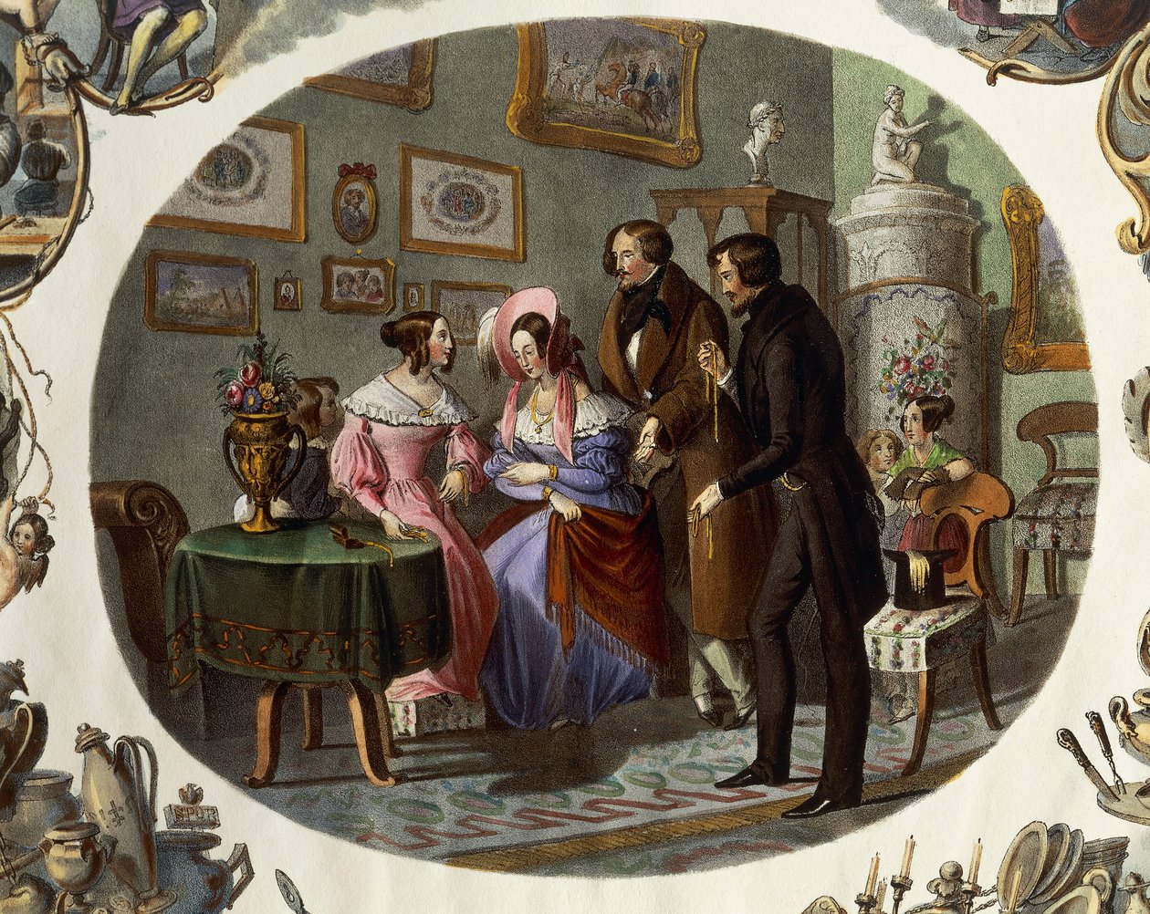 Interieur van juwelierswinkel door Carl and Geiger Peter Johann Nepomuk Kunz